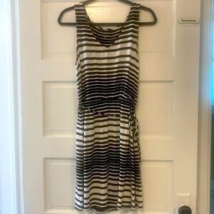 Merona black and white striped dress